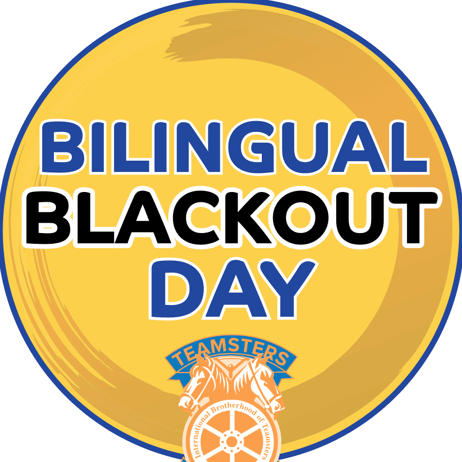 Say NO to Bilingual Work Without Pay! 1 CX 2026 Bilingual Blackout sticker