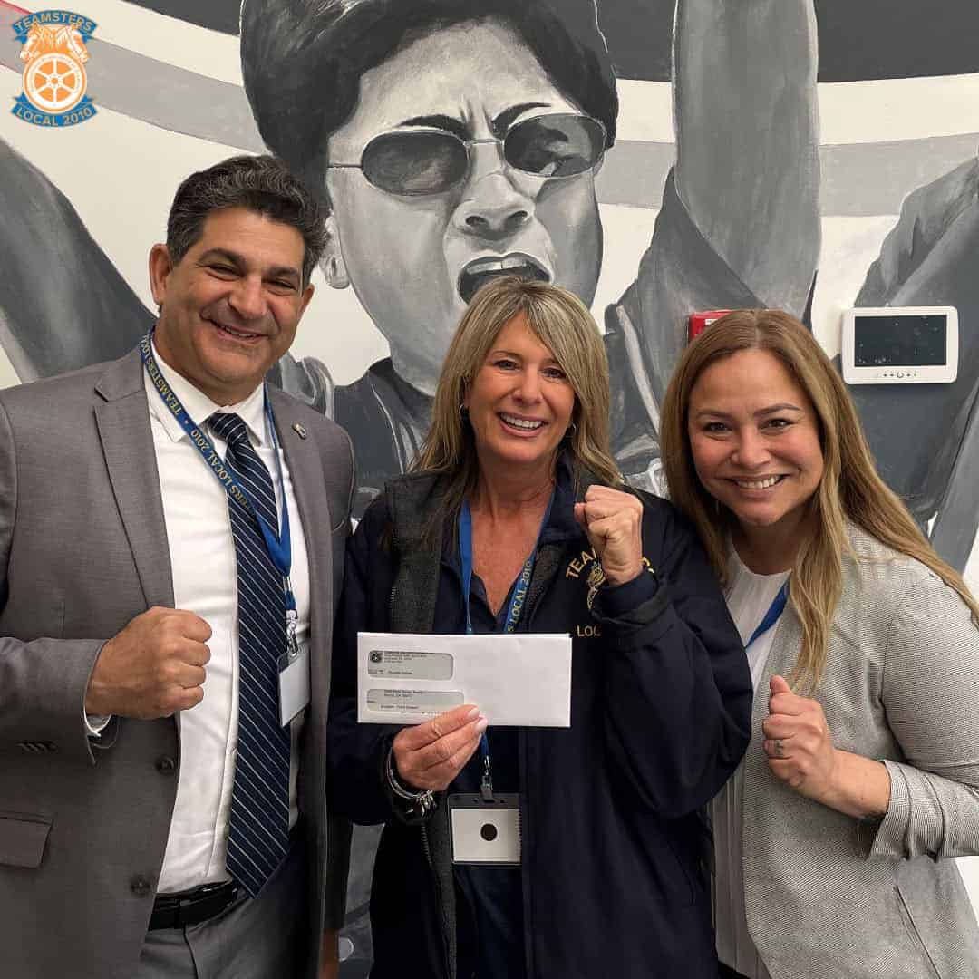Teamsters Victories Newsletter - Summer 2023 3 Paulette flooding donation 1 1 1